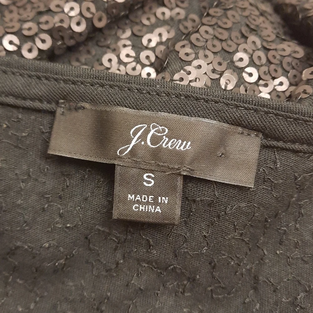 J. Crew Faded Black Sequin Top